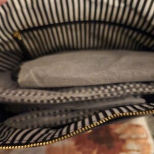 Joy Mangano Black Textured Bag with Gold Accent